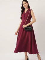 Georgette Casual Solid Maxi Dress in Germany