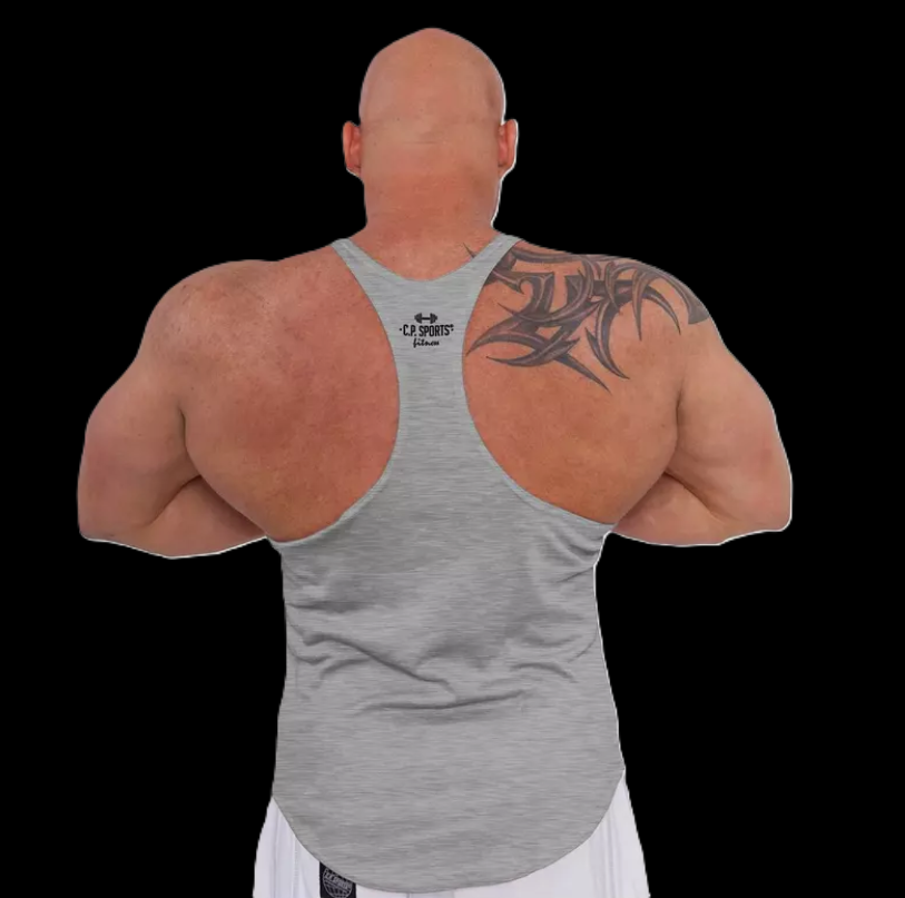 Tank Top 3xStück / Oder Einzeln +Turnbeutel - Grau -  C.P. Sports - S710
