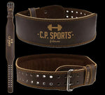 Gewichtshebegürtel - Braun - Echt Leder - C.P. SPORTS - T4