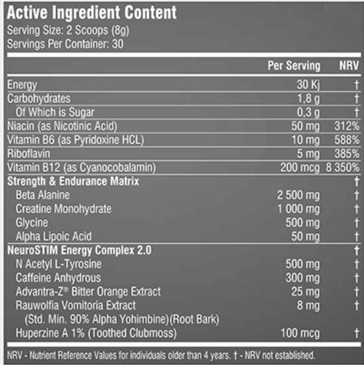Hellfire Black Edition - Pre Workout - SSA Suplemetns