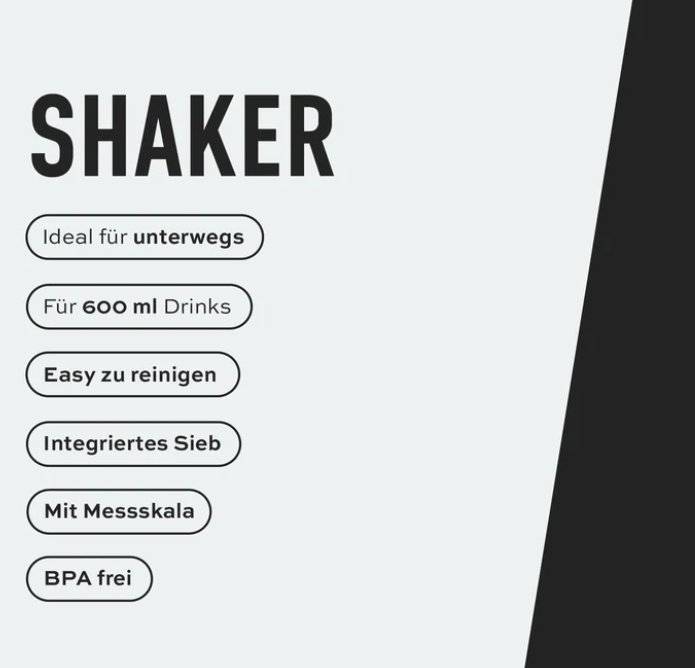 ESN - Shaker Black Transparent BPA Frei | 600ml