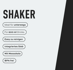 ESN - Shaker Black Transparent BPA Frei | 600ml
