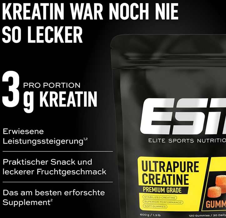 ESN -  Creatine Gummies - Peach | 28 Gummies
