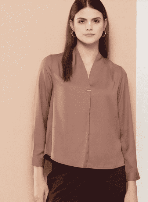 Solid Shirt Style Top in Munich
