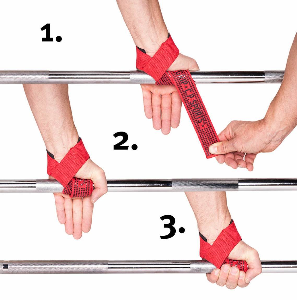 Zughilfen "Profi- Grip" Schwarz oder Rot - C.P.Sports - T12-0