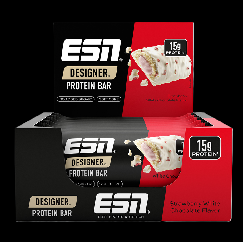 ESN - Designer Protein Bar Strawberry White Chocolate | 12 x 45g - MHD Ware !