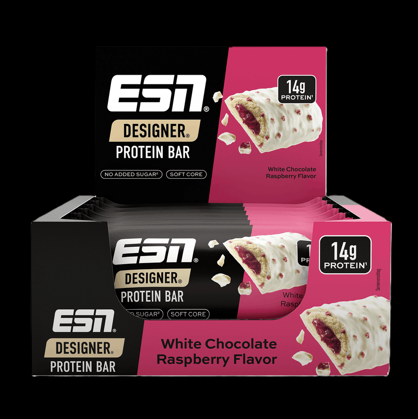 ESN -Designer Protein Bar White Chocolate Raspberry | 12 x 45g - MHD Ware !!! Namma Markt
