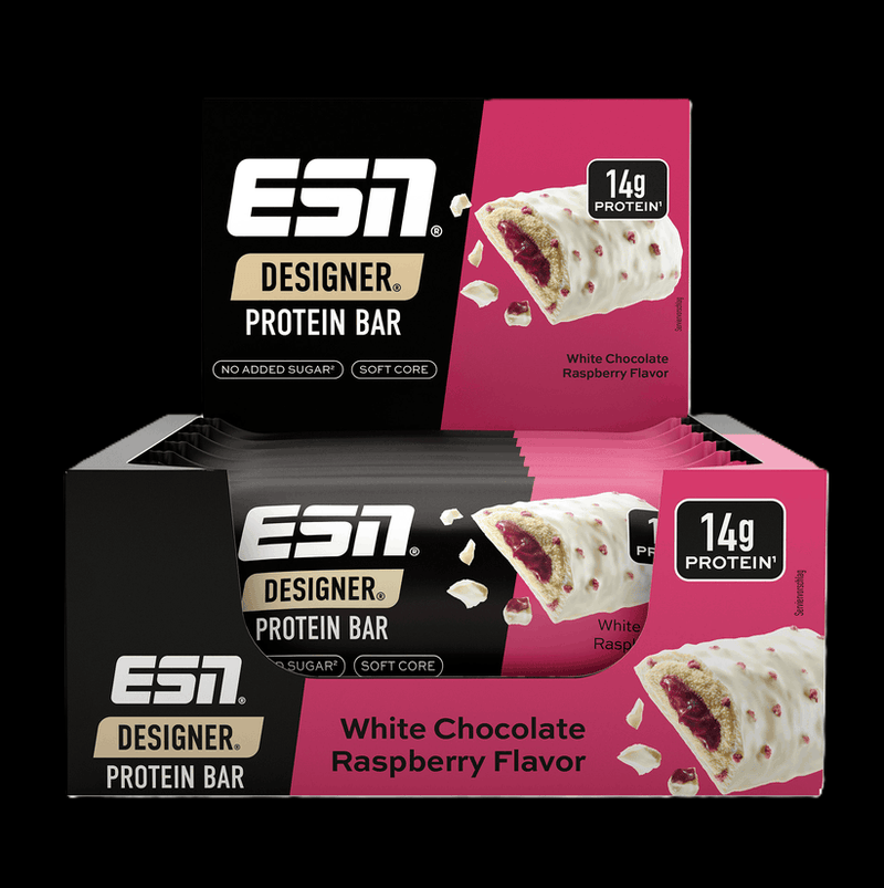 ESN -Designer Protein Bar White Chocolate Raspberry | 12 x 45g - MHD Ware !!! Namma Markt