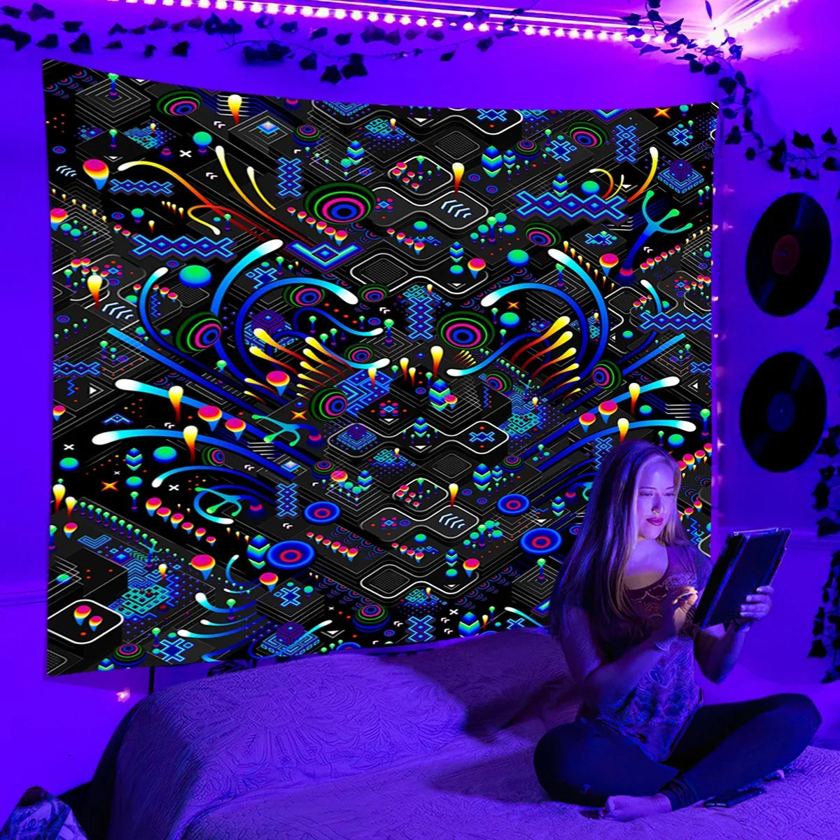 Psychedelisch Neon Schwarzlichtposter