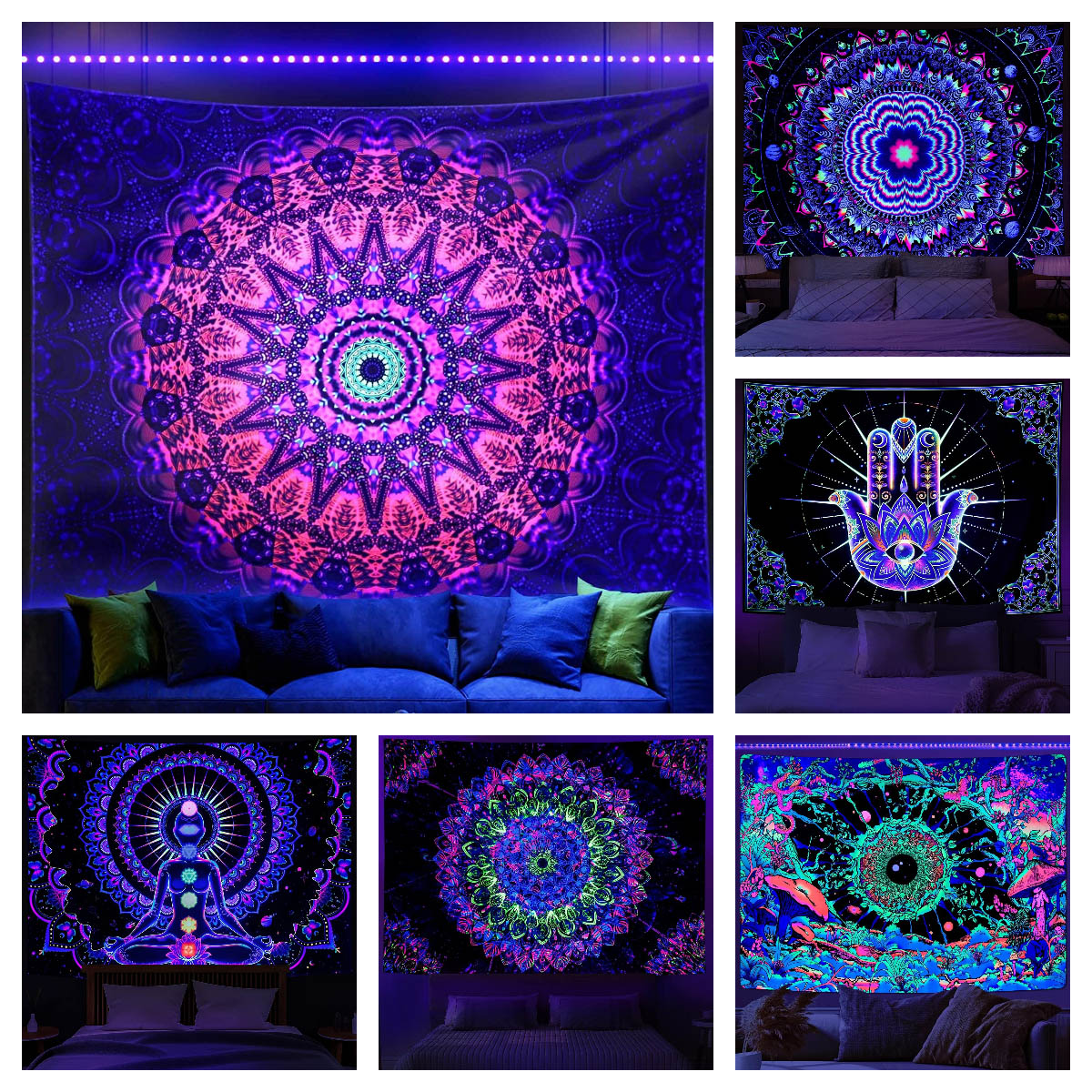 Bohemian Room Schwarzlichtposter