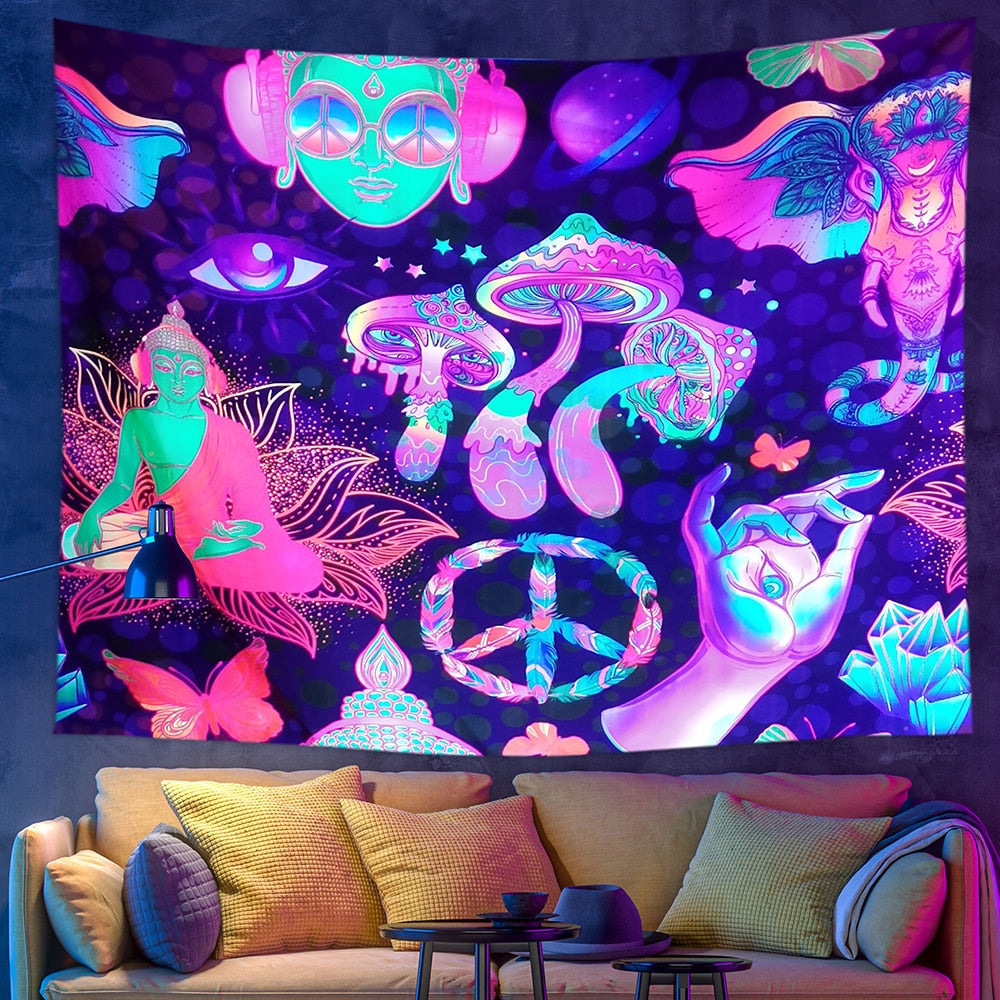 Psychedelic Light Schwarzlichtposter