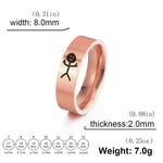 Funny Stickmanmittelfinger Ring