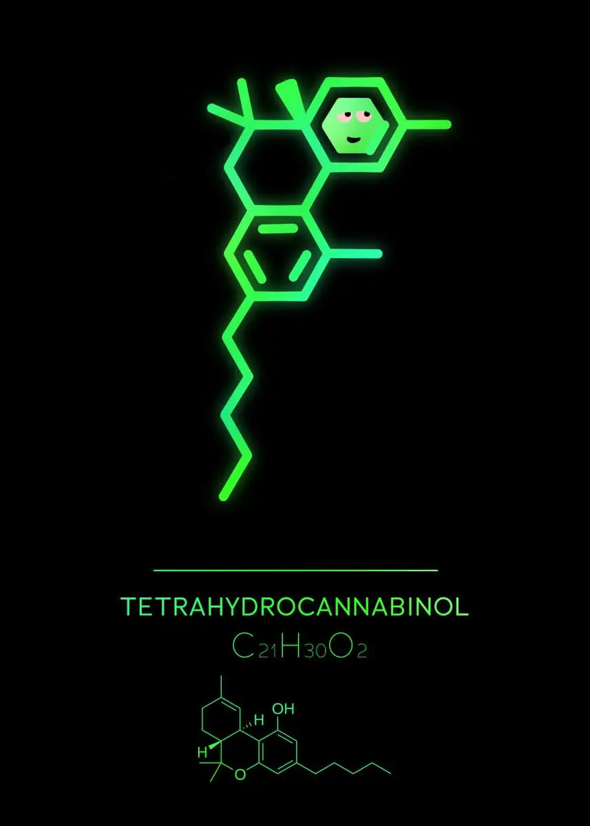 Neon Molecular Poster