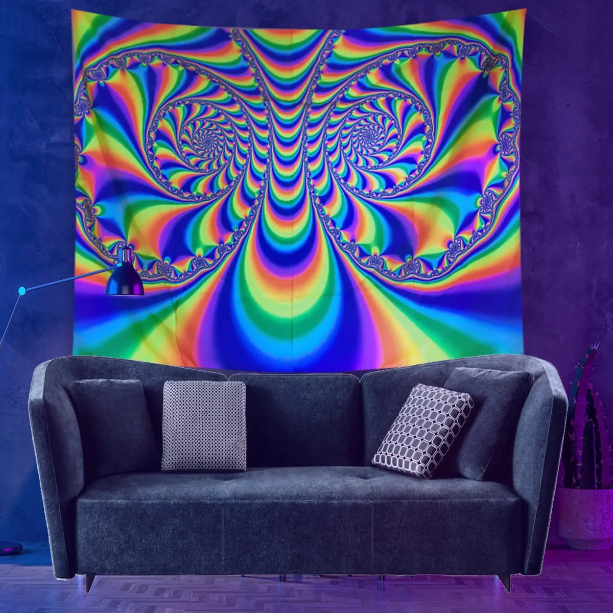 Psychedelic Hippie Schwarzlichtsposter