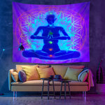 Buddha Meditation Schwarzlichtsposter