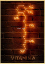 Neon Molecules Neon Poster