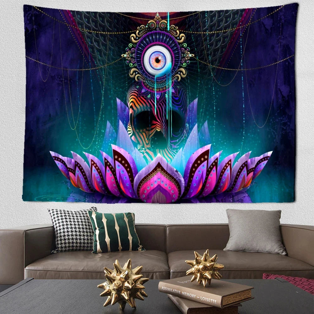 Meditierender Fluoreszenz Schwarzlichtposter