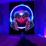 Uvreaktiver Psychedelichippies Schwarzlichtposter