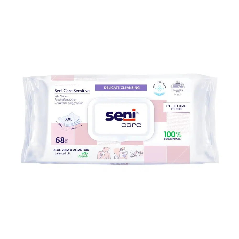 Seni Care Sensitive Feuchttücher - 68 Stück | Packung (68 Stück)
