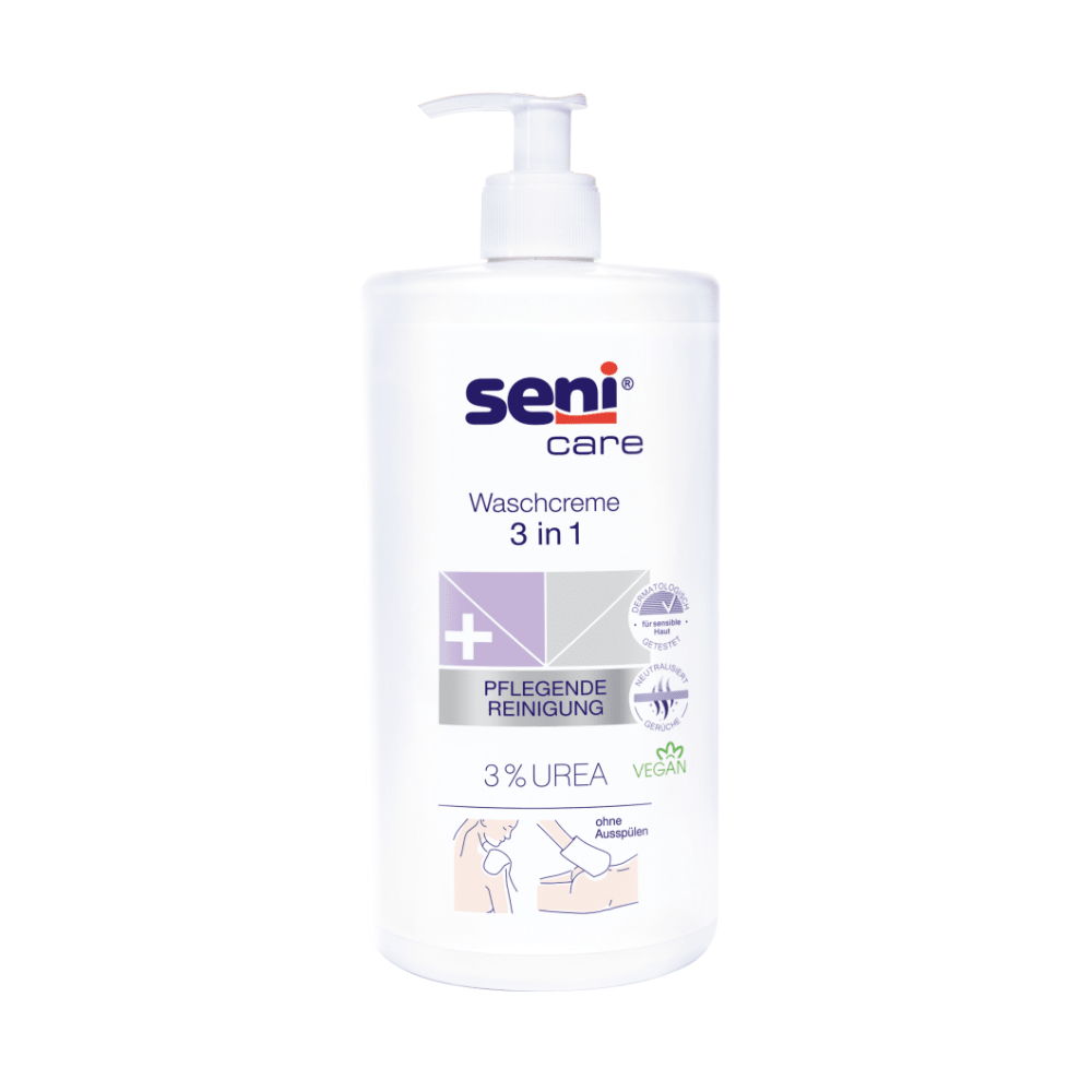 Seni Care Waschcreme 3 in 1 mit 3% Urea - 1000 ml  | Packung (1 l)