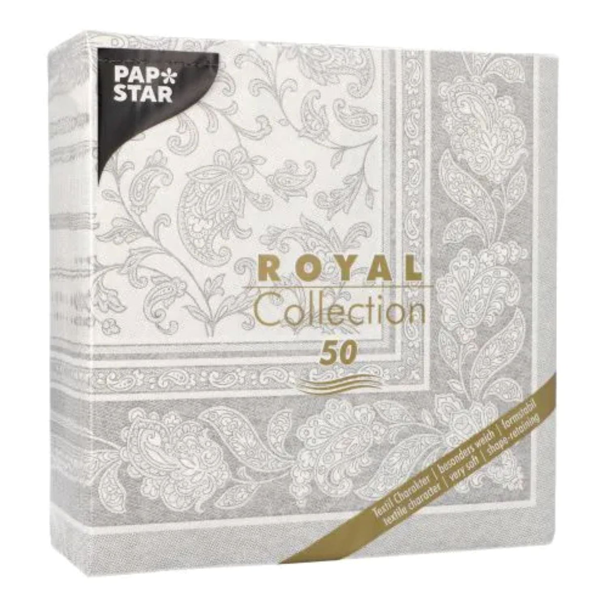 Servietten RC "Ornaments" 40x40cm/50Stk. | Grau