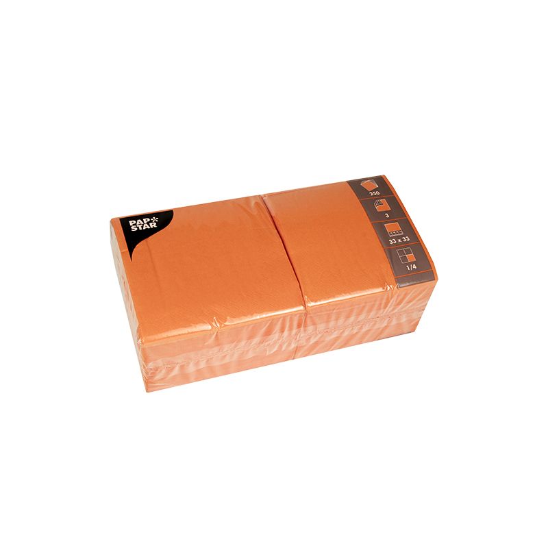 PAPSTAR 250 Servietten, 3-lagig 1/4-Falz