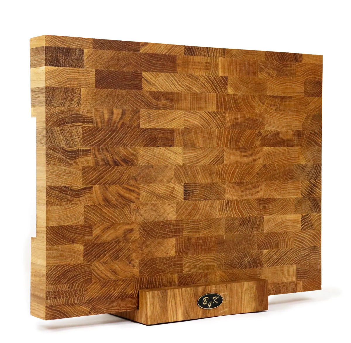 Schneidebrett groß Eiche Stirnholz 43x33x4,3cm – Profi Hackblock & Hirnholzbrett