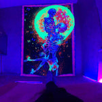 Hugging Skull Schwarzlichtsposter