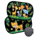 HECKBO Auto-Sonnenblenden Kinder Dschungel – 2er-Set Namma Markt