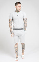 Loose Fit Jersey Shorts - Grey Marl