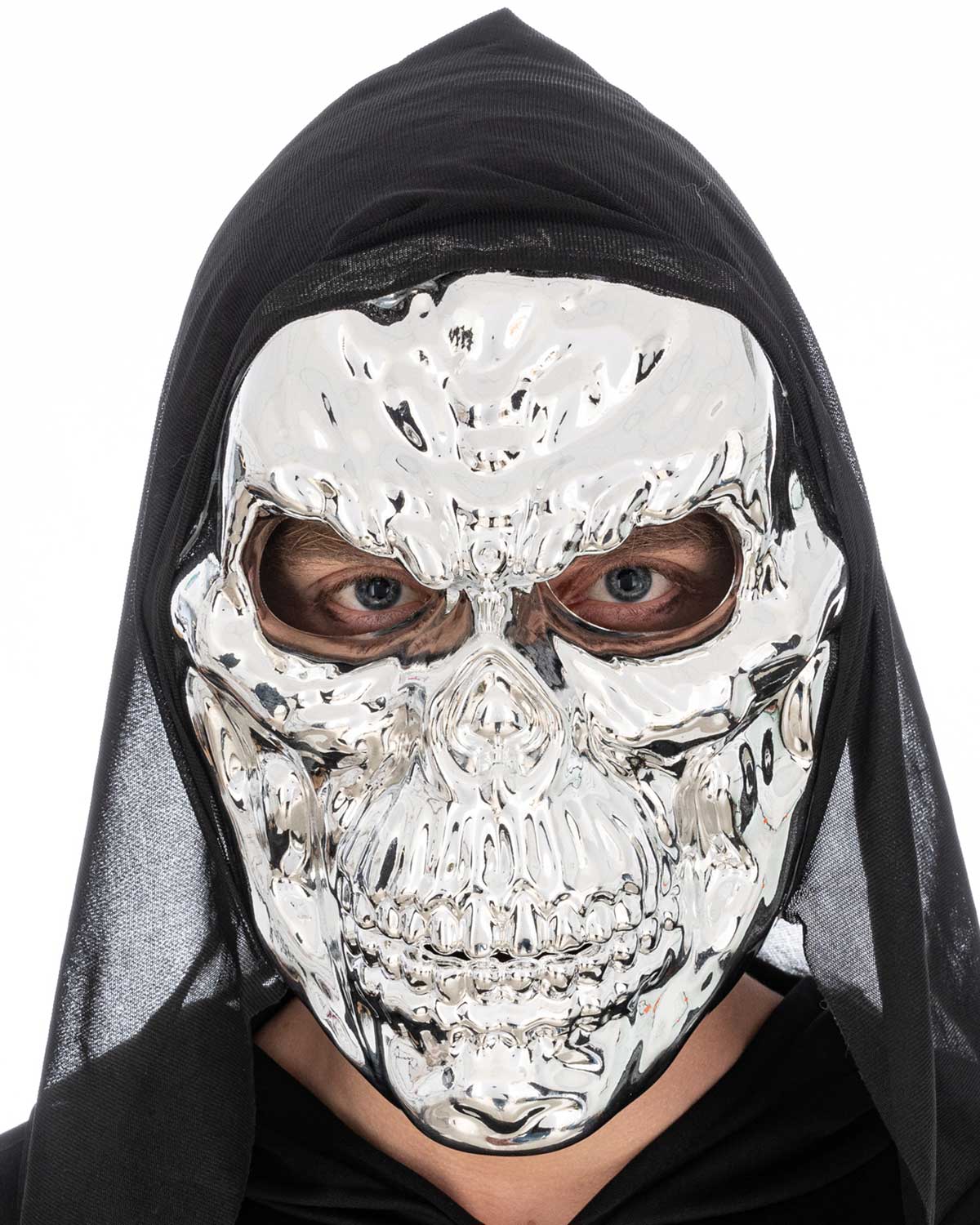 Halloween Maske "Totenkopf" | Silber