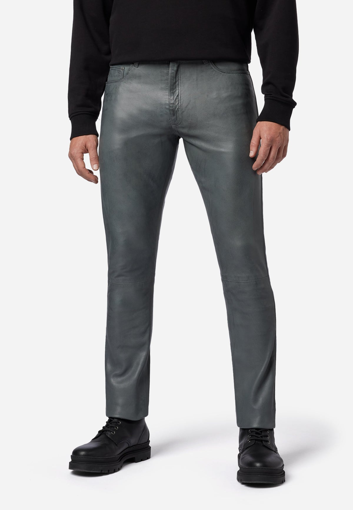 Slim Fit Herren Lederhose Bono