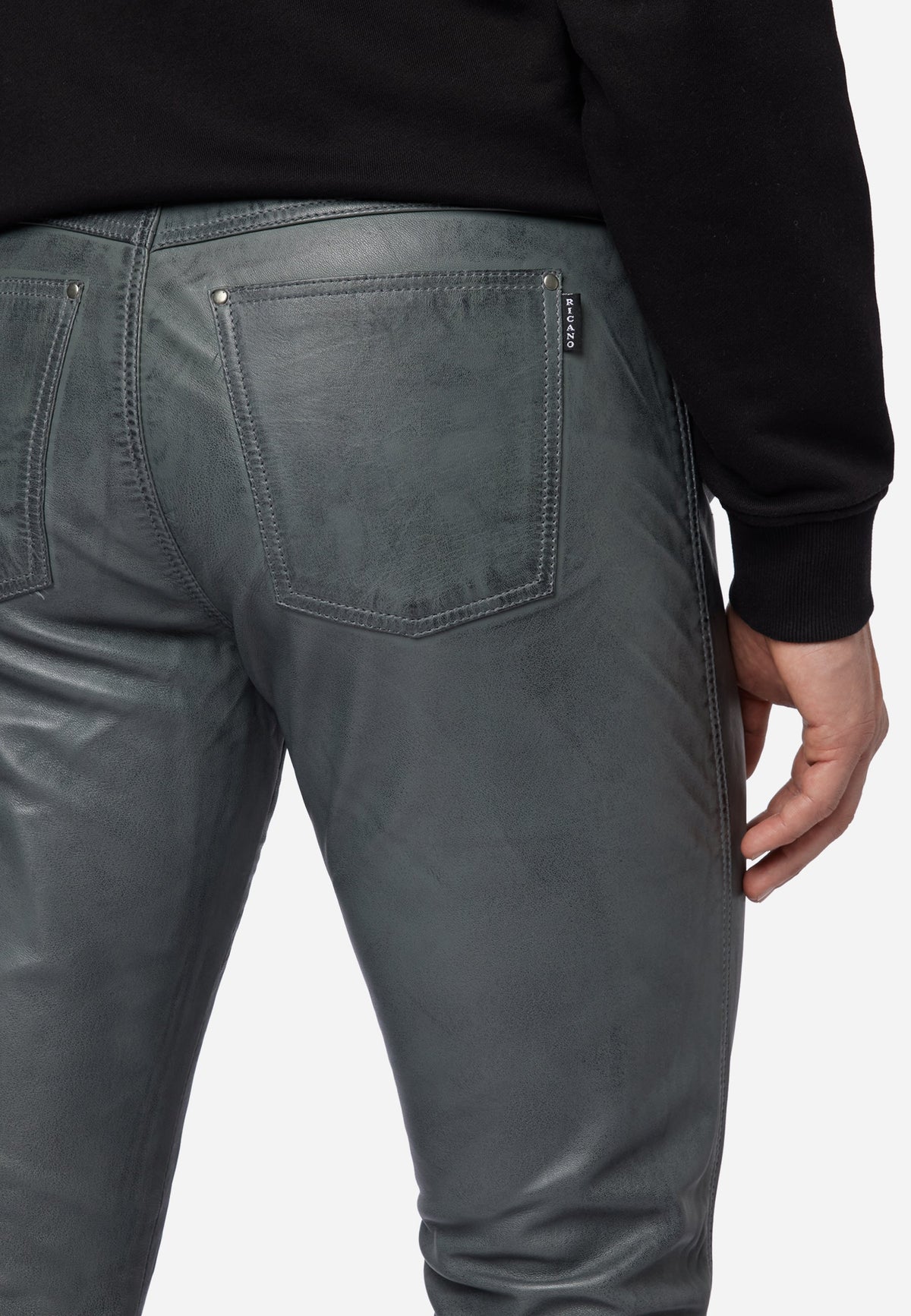 Slim Fit Herren Lederhose Bono