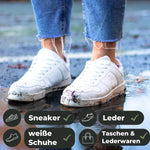 Schuhbürste mit Rosshaar Borsten - Sneaker Cleaner mit XXL Holzgriff