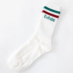 Socken mit Yoga-Motiv in 2 Varianten: Namasté Pink | Inhale Exhale