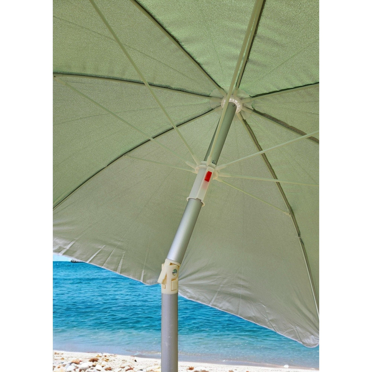 Sonnenschirm Strandschirm Strand Reise Stabil UV Schutz UPF 50+ grün 170 cm