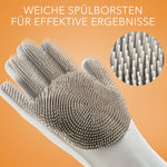 Spülhandschuhe aus Silikon mit Wash Scrubber - Grau