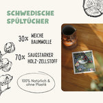 5x Art Spültücher bedruckt Set - William Morris Meisterwerke