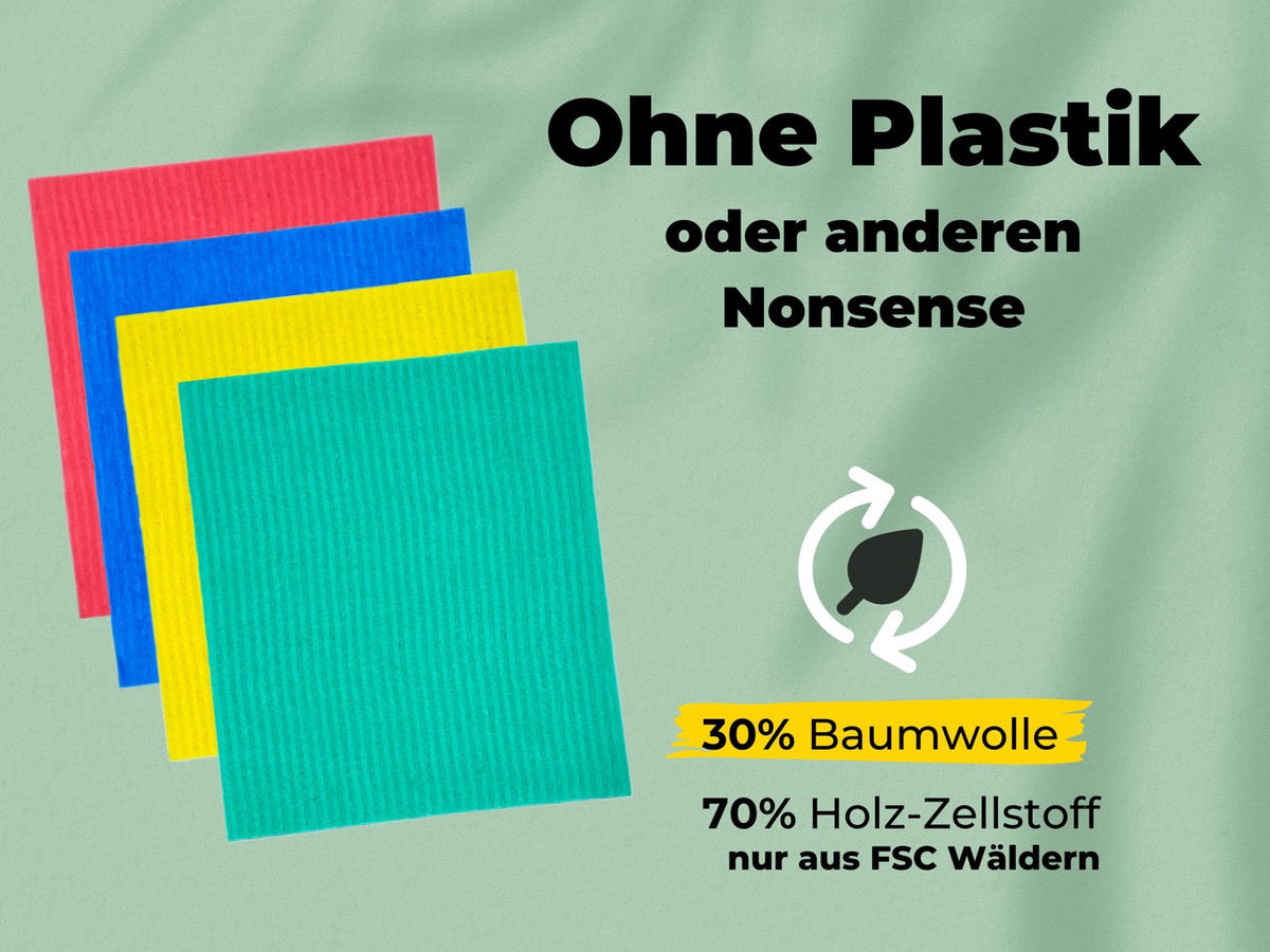 8x Power Putzlappen bunt - waschbare Haushaltstücher