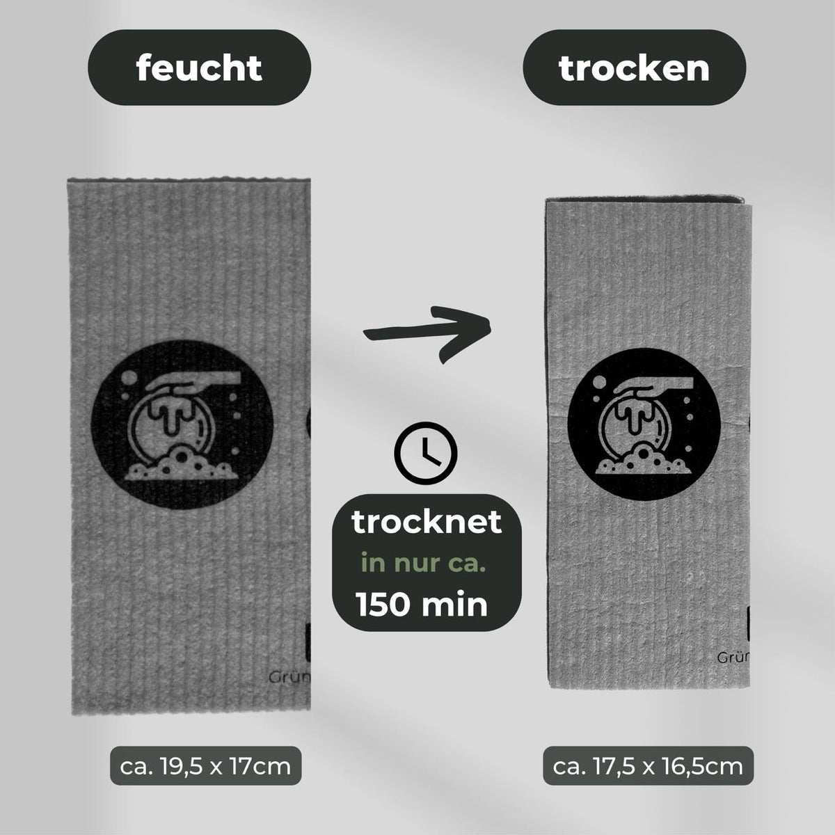 Putztücher mehrfarbig bedruckt - waschbare Reinigungstücher Made in Sweden