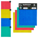 8x Power Putzlappen bunt - waschbare Haushaltstücher