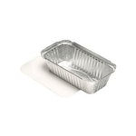 Starpak Aluschalen + Einlegedeckel PE-beschichtet eckig 0,7 l 4,9 x 10,3 x 19,5 cm | Schrumpffolie (50 Stück)