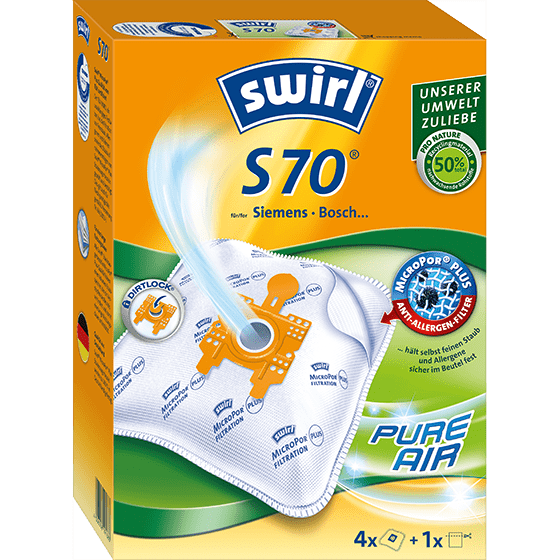 SWIRL Staubsaugerbeutel S 70 mit MicroPor Plus-Filter