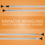 Wiederverwendbare Strohhalme aus Edelstahl & Silikon Trinkhalme Schwarz Rosa- 2er Set