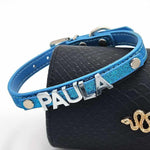 Stylisches Glitzer Hundehalsband mit Namen aus Strass-Buchstaben