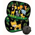 HECKBO Auto-Sonnenblenden Kinder Dschungel – 2er-Set Namma Markt