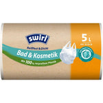 Swirl Tragegriff-Müllbeutel Bad- & Kosmetik 5 l Reißfest & Dicht | Rolle (40 Beutel)