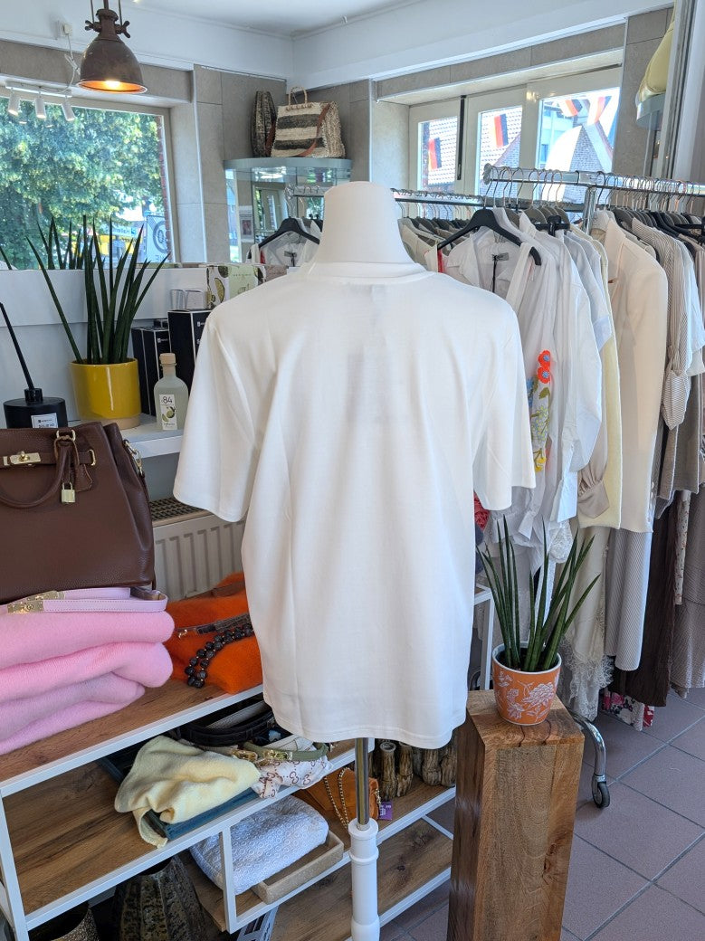 T-Shirt Basic Baumwolle Créme - von MY STAR MS5390