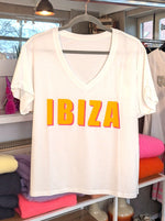 T-Shirt Ibiza Créme Neon Orange 100% Baumwolle One Size