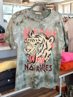 T-Shirt Tiger No Rules Batik Khaki 100% Baumwolle One Size